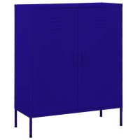 vidaXL Storage Cabinet Navy Blue 80x35x101.5 cm Steel