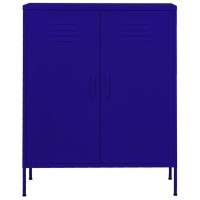 vidaXL Storage Cabinet Navy Blue 80x35x101.5 cm Steel