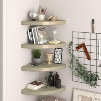 vidaXL Floating Corner Shelves 4 pcs Oak 13.8