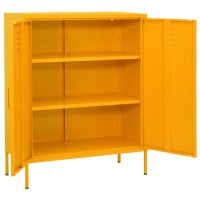 vidaXL Storage Cabinet Mustard Yellow 31.5