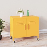 vidaXL Storage Cabinet Mustard Yellow 23.6