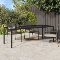 vidaXL Patio Table Black 98.4