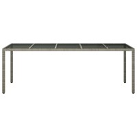 vidaXL Patio Table Gray 98.4