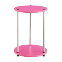 Designs2Go No Tools 2 Tier Round End Table