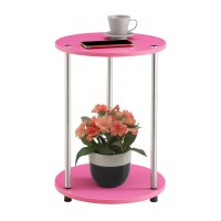 Designs2Go No Tools 2 Tier Round End Table