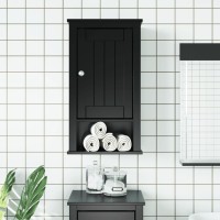 vidaXL Bathroom Wall Cabinet BERG Black 15.7