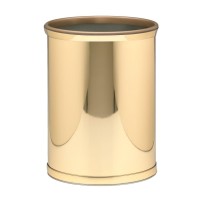 Mylar Polished Brass 14 Inches Oval Waste Basket