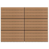 vidaXL Decking Tiles 6 pcs WPC 23.6