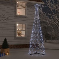 vidaXL Christmas Cone Tree Cold White 500 LEDs 3x10 ft