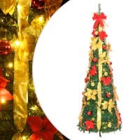 vidaXL Artificial Christmas Tree Pop-up 200 LEDs Green 82.7