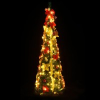 vidaXL Artificial Christmas Tree Pop-up 200 LEDs Green 82.7