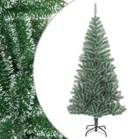 vidaXL Artificial Christmas Tree with Flocked Snow Green 94.5