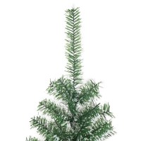 vidaXL Artificial Christmas Tree with Flocked Snow Green 94.5