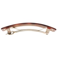 France Luxe Classic Rectangle Hair Barrette Tortoise Classic French Design For Everyday Wear