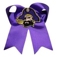 Divine Creations Ncaa East Carolina Pirates Cheer Bow One Size Purpleyellow Gold