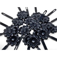 Tara Girls Self Hinge Plastic Flower Hair Barrettes 18 Pieces Selection Blue White