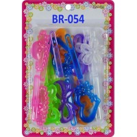 Tara Girls Super Cute Self Hinge Plastic Mulit Design Hair Barrettes Selection 12 Pc Pink Mix Bow Shape