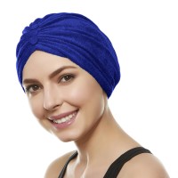 Beemo Soft Terry Cloth Turban Head Cover Royal Blue