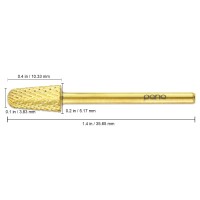 Pana 332 Safety Bit Nail Carbide Bit For Electric Dremel Drill Machine Coarse Cone Gold