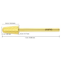 Pana 332 Safety Bit Nail Carbide Bit For Electric Dremel Drill Machine Medium Cone Gold