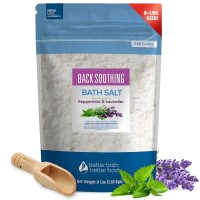 Back Soothing Bath Salt 128Oz 8Lbs Epsom Salt With Natural Bergamot Lavender Eucalyptus And Peppermint Essential Oils Plus