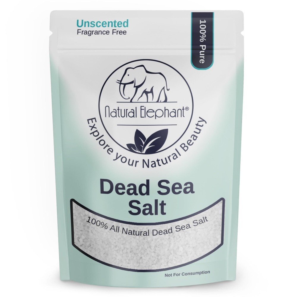 Natural Elephant Dead Sea Bath Salt 1 Pound Bag 16Oz 100 Natural And Pure Coarse Grain Ideal For Baths And Soaks