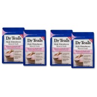 Dr Teals Pink Himalayan Soaking Solution Gift Set 4 Pack 3Lbs Ea Restore Replenish With Essential Oils Eases Sore Musc