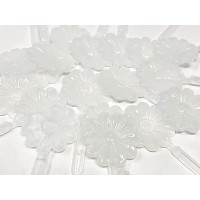 Tara Girls Super Cute Self Hinge Plastic Mulit Design Hair Barrettes Selection 18 Pc Clear Color Sunflower Flower Size 125 In