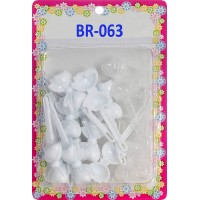 Tara Girls Super Cute Self Hinge Plastic Mulit Design Hair Barrettes Selection 20Pc White And Clear Mix Bow Shape