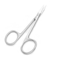 Motanar Cuticle Nail Scissors Stainless Steel Precision Manicure Scissor Extra Pointed Straight Curved Fingernail Scissor C