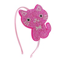 Bowbear Crystal Party Headband Pink Cat