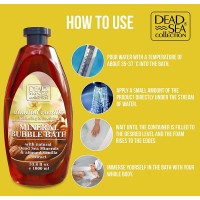 Dead Sea Collection Almond Vanilla Bubble Bath For Women And Men With Dead Sea Salt Nourishing And Moisturizing Skin Pack Of