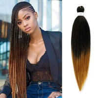 26 Inch Unfold 52 8 Packs Authentic Braiding Hair Pre Stretched Beasy Ez Braid Synthetic Soft Yaki Crochet Braid Hot Wate