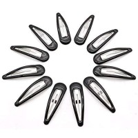 Dofash 5Cm2In Epoxy Snap Hair Clips For Women Snap Clips For Hair Barrettes Hair Grips Hair Accessories 12 Countblack Amber