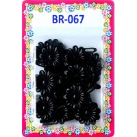 Tara Girls Self Hinge Plastic Flower Hair Barrettes 18 Pieces Selection Clear