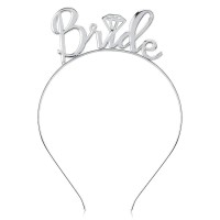 Kicosy 1Pcs Bride To Be Headband Womens Bridal Tiara For Bachelorette Party Shower Gift And Hair Accessories Silver Ef212