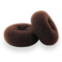 Nicemovic Bun Maker 2Pcs Medium Hair Donut Shaper Ring Style Bun For Short And Thin Hair 3 Inchbrown