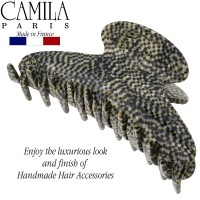 Camila Paris Hair Clip Cp3037 425 Inch French Made For Women With Thick Curly Wavy Hair Handmade Opera Strong Hold Gri