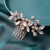 Catery Crystal Bride Wedding Hair Comb Rhinestone Bridal Side Combs Hair Piece Headpiece Hair Accessories For Women And Girls R