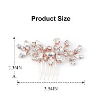 Catery Crystal Bride Wedding Hair Comb Rhinestone Bridal Side Combs Hair Piece Headpiece Hair Accessories For Women And Girls R