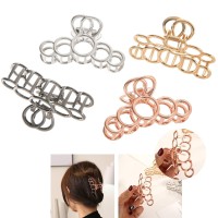 Kisskiko 4 Pack Metal Small Hair Clips For Women 32 Inch Goldsilver Nonslip Claw Clip Suitable For Curly Hairthick Hairt