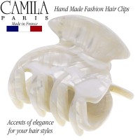 Camila Paris Cp3158 French Hair Clip For Women Handmade White Small Girls Hair Claw Clips Jaw Durable Styling Hair Accessori