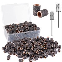 Rolybag Sanding Bands For Nail Drilldrill Sanding Bands With Storage Boxinclude 100 Coarse Sanding Bands And 2 Pieces Mandrel