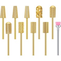 10 Pcs Nail Drill Bits Set Tungsten Carbide Nail Bits For Nail Drill Remove Acrylic Nail Gel Nail Polish 332 Inch Bits Manic