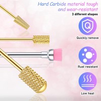 10 Pcs Nail Drill Bits Set Tungsten Carbide Nail Bits For Nail Drill Remove Acrylic Nail Gel Nail Polish 332 Inch Bits Manic