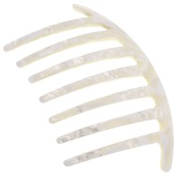 Camila Paris Cp3185 French Handmade Side Comb Rounded White French Twist Hair Combs Decorative Strong Hold Hair Clips For Wom