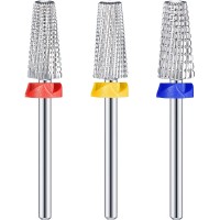 3 Pieces Nail Carbide 5 In 1 Bit Multifunction Tapered Shaping Nail Drill Carbide Nail Drill Bit Use For Both Left To Right Han