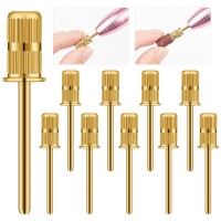 Rolybag 10 Pieces Nail Drill Heads Nail Drill Bits Sanding Band Shaft 332 Inch Nail Drill Bits Mandrels For Electric File Nail