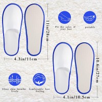 Geyoga 30 Pairs Spa Slippers Disposable Slippers Non Slip Unisex Closed Toe Disposable Slippers For Home Spa Travel Hotel Massag