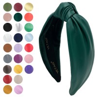 Yetasi Green Headbands For Women Are Trendy Leather Knotted Headband For Woman Is A Long Lasting Forest Green Headband